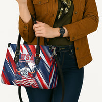 USA World Football Leather Bag One Team One Goal - Patriotic Bald Eagle Mascot Soccer