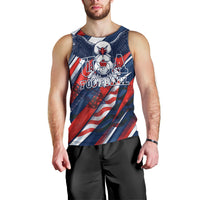 USA World Football Men Tank Top One Team One Goal - Patriotic Bald Eagle Mascot Soccer