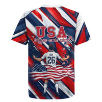 USA World Football Rugby Jersey One Team One Goal - Patriotic Bald Eagle Mascot Soccer