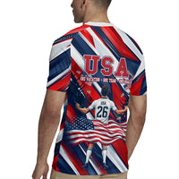 USA World Football Rugby Jersey One Team One Goal - Patriotic Bald Eagle Mascot Soccer