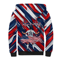 USA World Football Sherpa Hoodie One Team One Goal - Patriotic Bald Eagle Mascot Soccer
