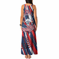 USA World Football Tank Maxi Dress One Team One Goal - Patriotic Bald Eagle Mascot Soccer