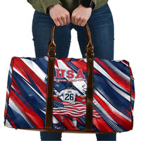 USA World Football Travel Bag One Team One Goal - Patriotic Bald Eagle Mascot Soccer