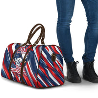 USA World Football Travel Bag One Team One Goal - Patriotic Bald Eagle Mascot Soccer