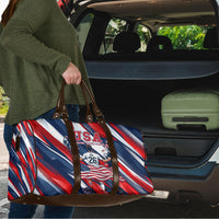 USA World Football Travel Bag One Team One Goal - Patriotic Bald Eagle Mascot Soccer