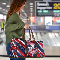 USA World Football Travel Bag One Team One Goal - Patriotic Bald Eagle Mascot Soccer