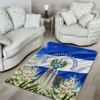 El Salvador Torogoz Bird Area Rug Divine Savior Monument Volcano Flor De Izote Art