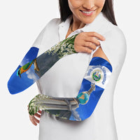 El Salvador Torogoz Bird Arm Sleeves Divine Savior Monument Volcano Flor De Izote Art