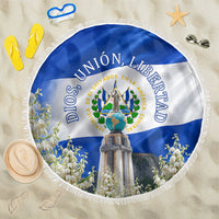 El Salvador Torogoz Bird Beach Blanket Divine Savior Monument Volcano Flor De Izote Art