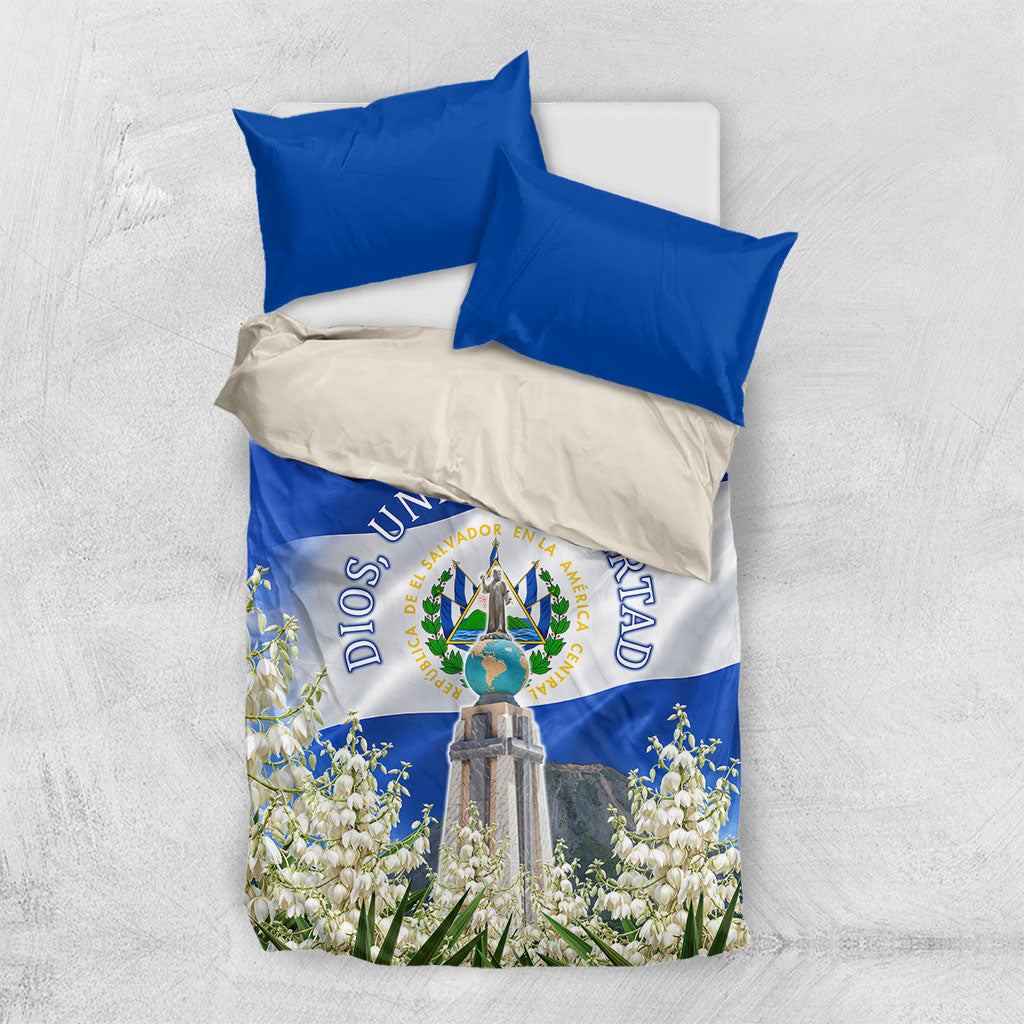 El Salvador Torogoz Bird Bedding Set Divine Savior Monument Volcano Flor De Izote Art