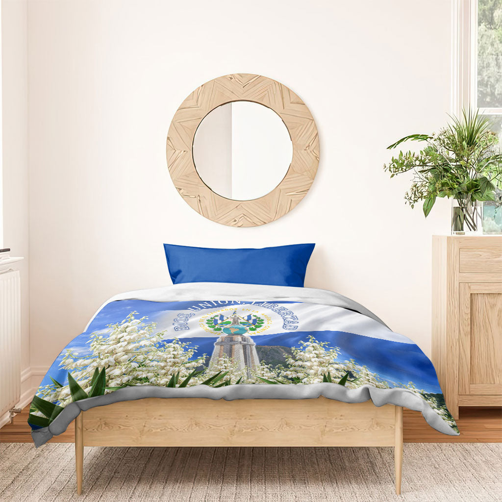 El Salvador Torogoz Bird Bedding Set Divine Savior Monument Volcano Flor De Izote Art