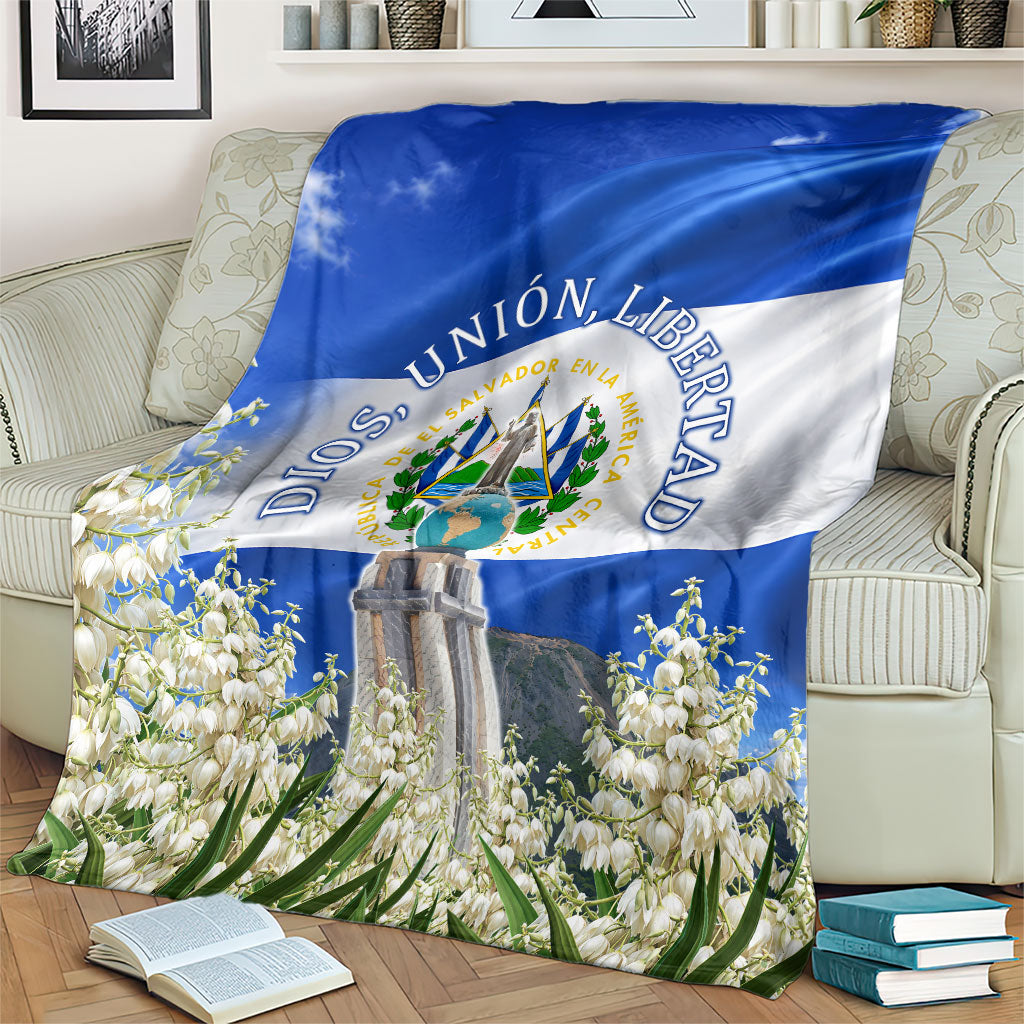 El Salvador Torogoz Bird Blanket Divine Savior Monument Volcano Flor De Izote Art