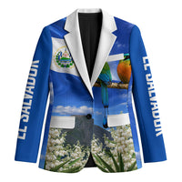 El Salvador Torogoz Bird Blazer Divine Savior Monument Volcano Flor De Izote Art