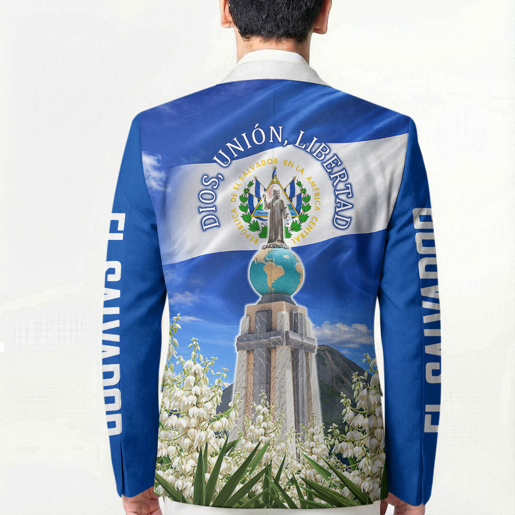 El Salvador Torogoz Bird Blazer Divine Savior Monument Volcano Flor De Izote Art
