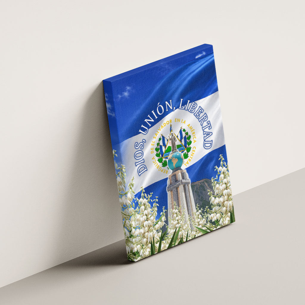 El Salvador Torogoz Bird Canvas Wall Art Divine Savior Monument Volcano Flor De Izote Art