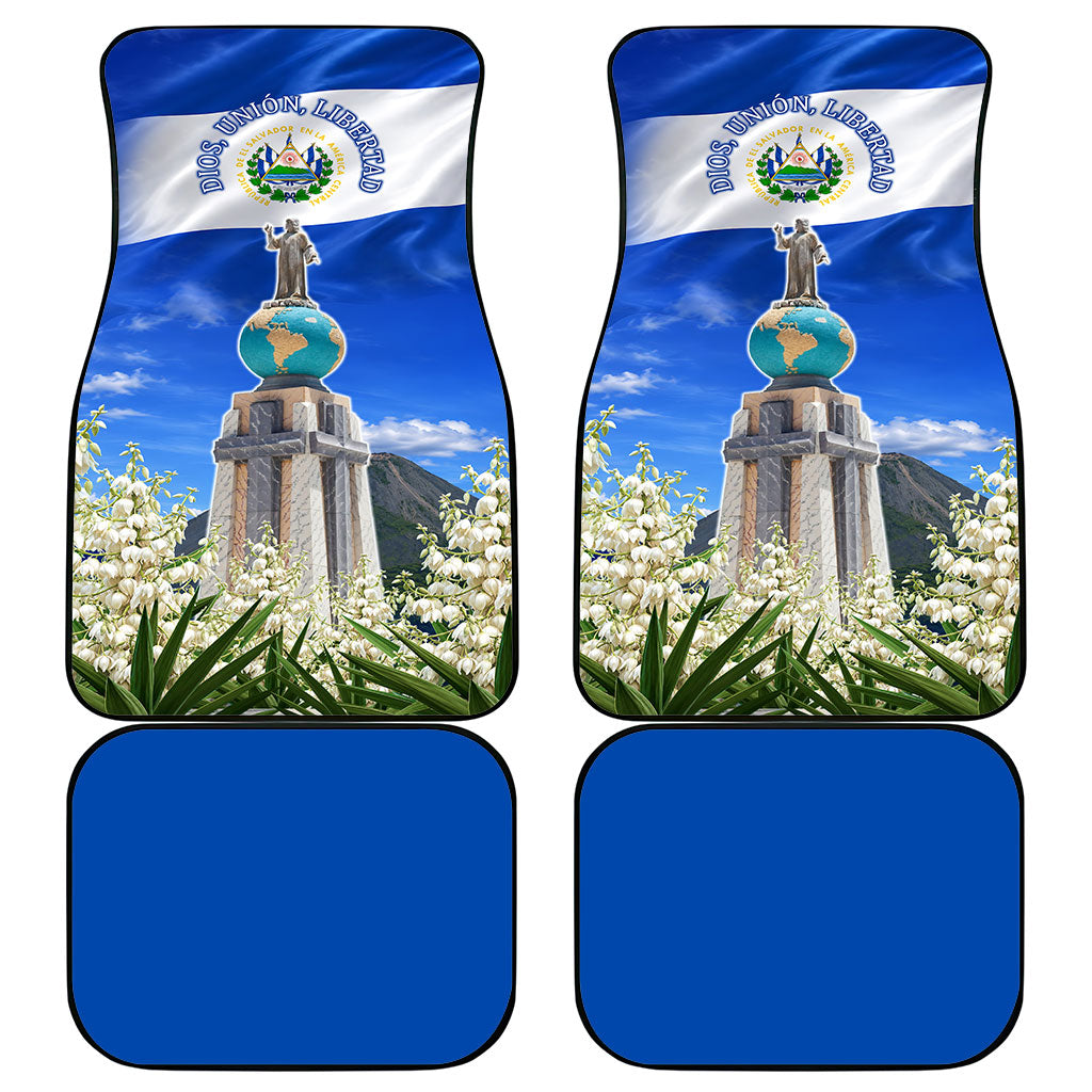 El Salvador Torogoz Bird Car Mats Divine Savior Monument Volcano Flor De Izote Art