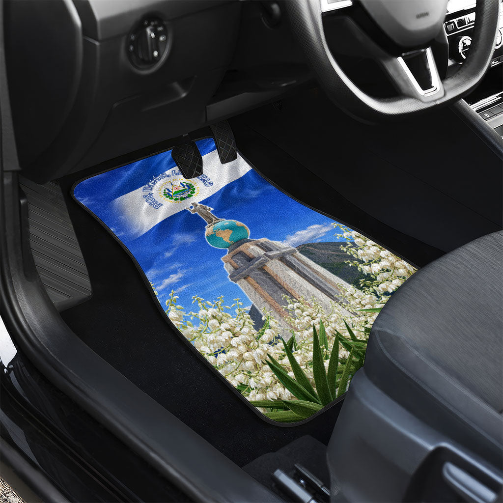 El Salvador Torogoz Bird Car Mats Divine Savior Monument Volcano Flor De Izote Art