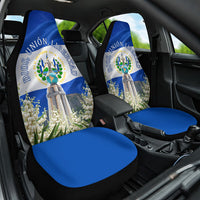 El Salvador Torogoz Bird Car Seat Cover Divine Savior Monument Volcano Flor De Izote Art