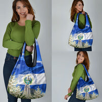 El Salvador Torogoz Bird Grocery Bag Divine Savior Monument Volcano Flor De Izote Art