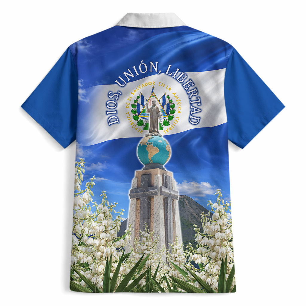 El Salvador Torogoz Bird Hawaiian Shirt Divine Savior Monument Volcano Flor De Izote Art