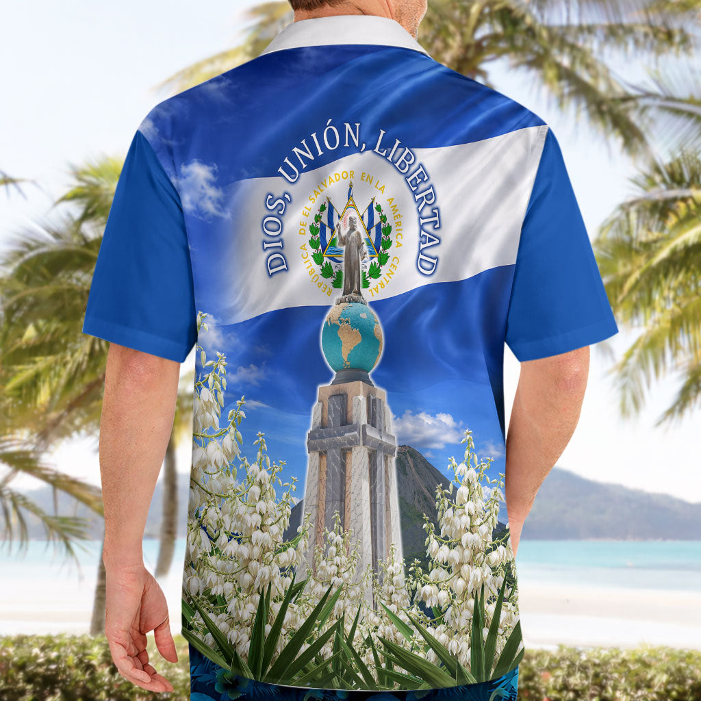 El Salvador Torogoz Bird Hawaiian Shirt Divine Savior Monument Volcano Flor De Izote Art