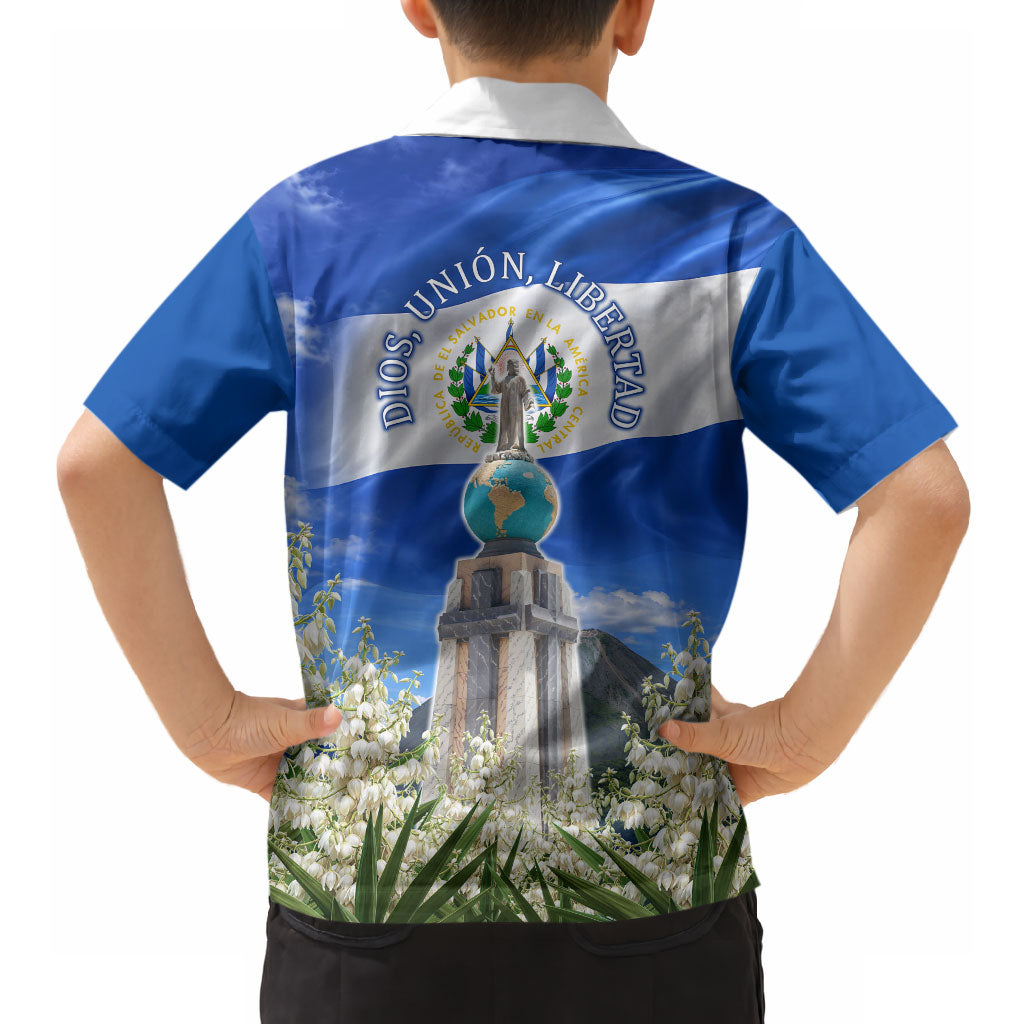 El Salvador Torogoz Bird Hawaiian Shirt Divine Savior Monument Volcano Flor De Izote Art