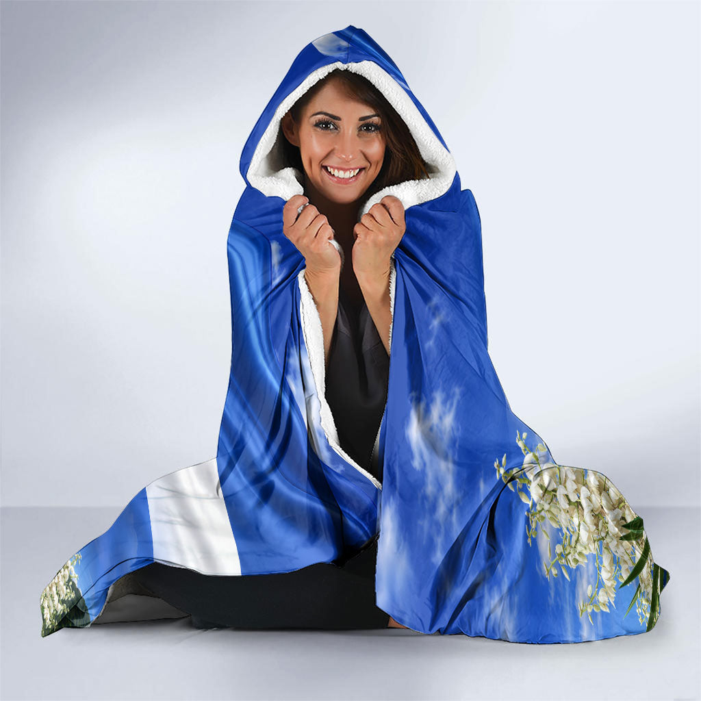 El Salvador Torogoz Bird Hooded Blanket Divine Savior Monument Volcano Flor De Izote Art