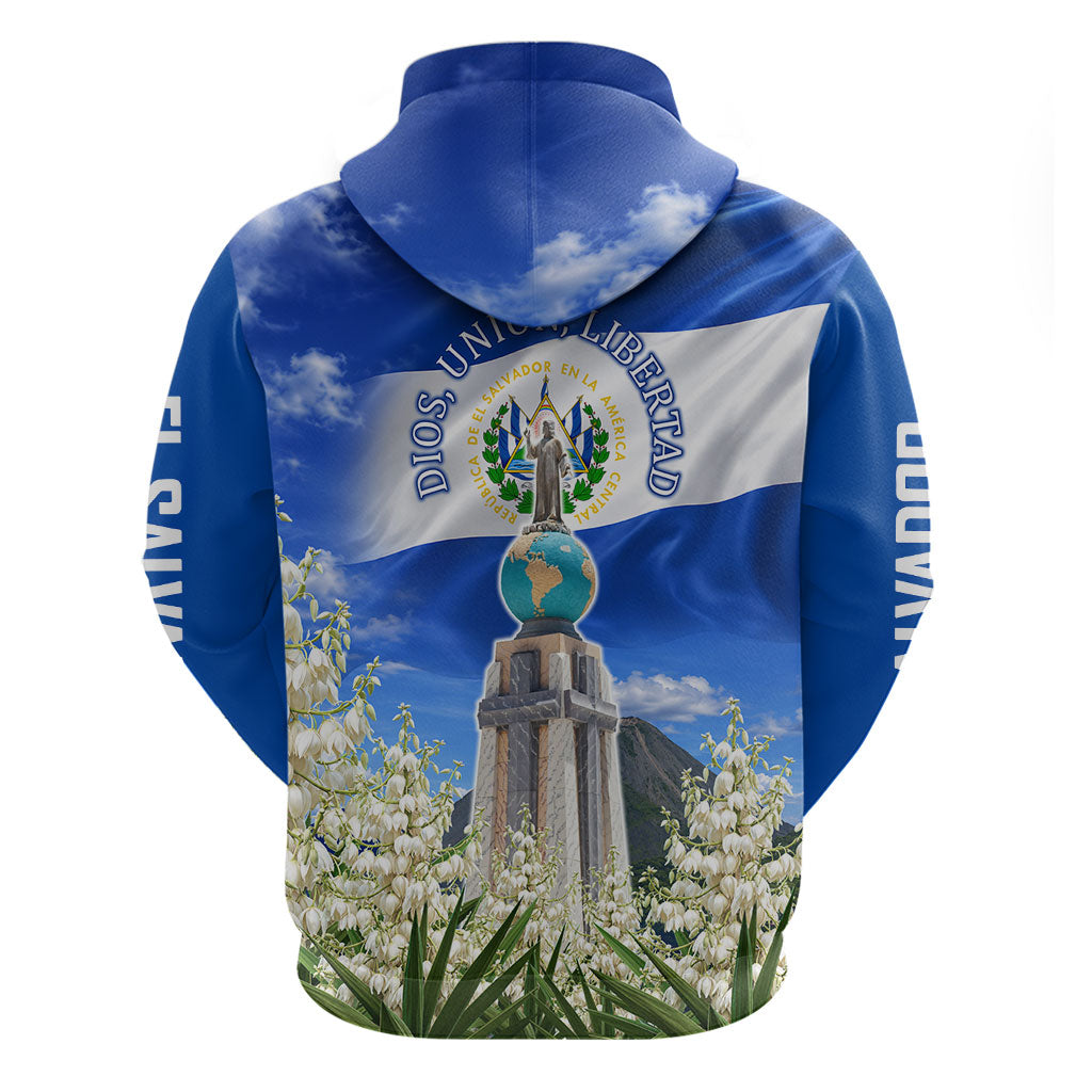 El Salvador Torogoz Bird Hoodie Divine Savior Monument Volcano Flor De Izote Art