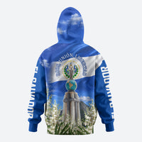 El Salvador Torogoz Bird Hoodie Divine Savior Monument Volcano Flor De Izote Art