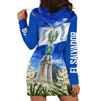 El Salvador Torogoz Bird Hoodie Dress Divine Savior Monument Volcano Flor De Izote Art
