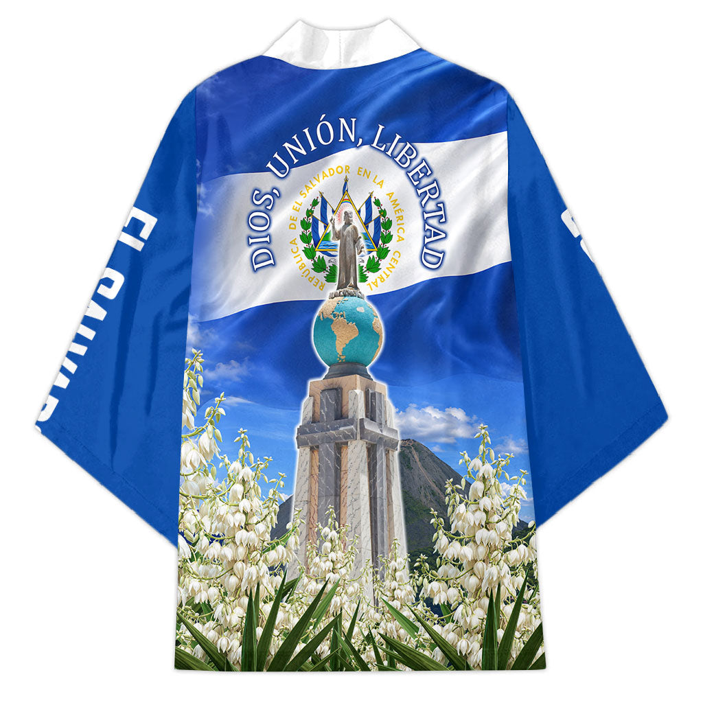 El Salvador Torogoz Bird Kimono Divine Savior Monument Volcano Flor De Izote Art