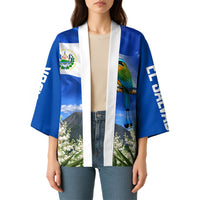 El Salvador Torogoz Bird Kimono Divine Savior Monument Volcano Flor De Izote Art