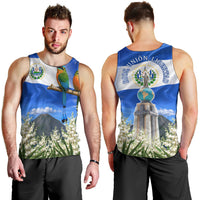 El Salvador Torogoz Bird Men Tank Top Divine Savior Monument Volcano Flor De Izote Art