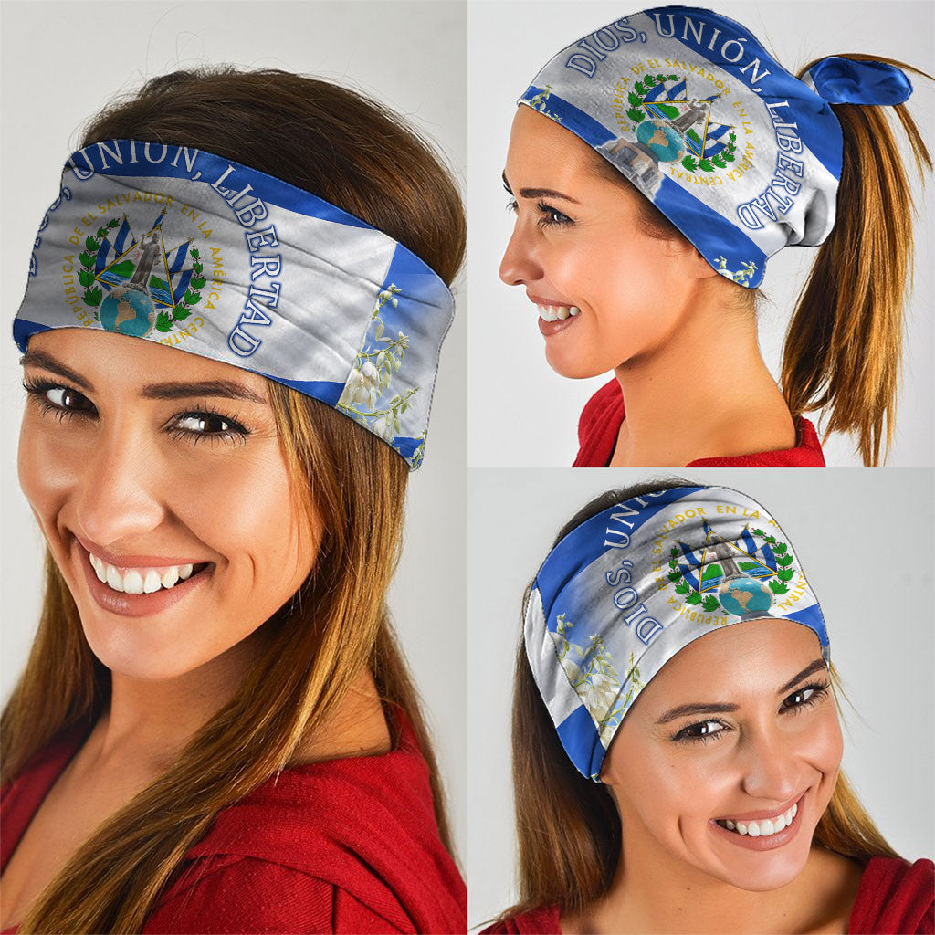El Salvador Torogoz Bird Neck Gaiter Divine Savior Monument Volcano Flor De Izote Art