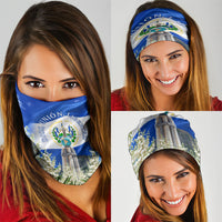 El Salvador Torogoz Bird Neck Gaiter Divine Savior Monument Volcano Flor De Izote Art