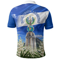 El Salvador Torogoz Bird Polo Shirt Divine Savior Monument Volcano Flor De Izote Art