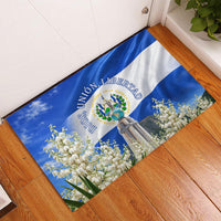 El Salvador Torogoz Bird Rubber Doormat Divine Savior Monument Volcano Flor De Izote Art