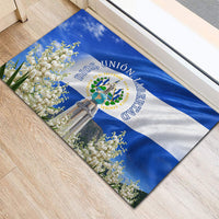El Salvador Torogoz Bird Rubber Doormat Divine Savior Monument Volcano Flor De Izote Art