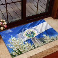 El Salvador Torogoz Bird Rubber Doormat Divine Savior Monument Volcano Flor De Izote Art