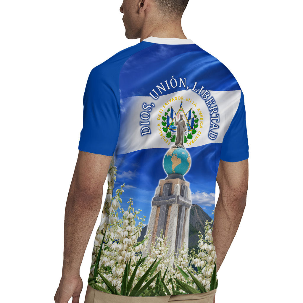 El Salvador Torogoz Bird Rugby Jersey Divine Savior Monument Volcano Flor De Izote Art