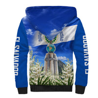 El Salvador Torogoz Bird Sherpa Hoodie Divine Savior Monument Volcano Flor De Izote Art