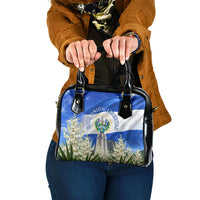 El Salvador Torogoz Bird Shoulder Handbag Divine Savior Monument Volcano Flor De Izote Art