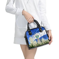 El Salvador Torogoz Bird Shoulder Handbag Divine Savior Monument Volcano Flor De Izote Art