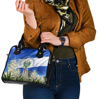 El Salvador Torogoz Bird Shoulder Handbag Divine Savior Monument Volcano Flor De Izote Art