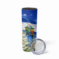 El Salvador Torogoz Bird Skinny Tumbler Divine Savior Monument Volcano Flor De Izote Art
