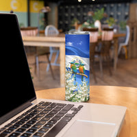 El Salvador Torogoz Bird Skinny Tumbler Divine Savior Monument Volcano Flor De Izote Art