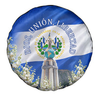 El Salvador Torogoz Bird Spare Tire Cover Divine Savior Monument Volcano Flor De Izote Art