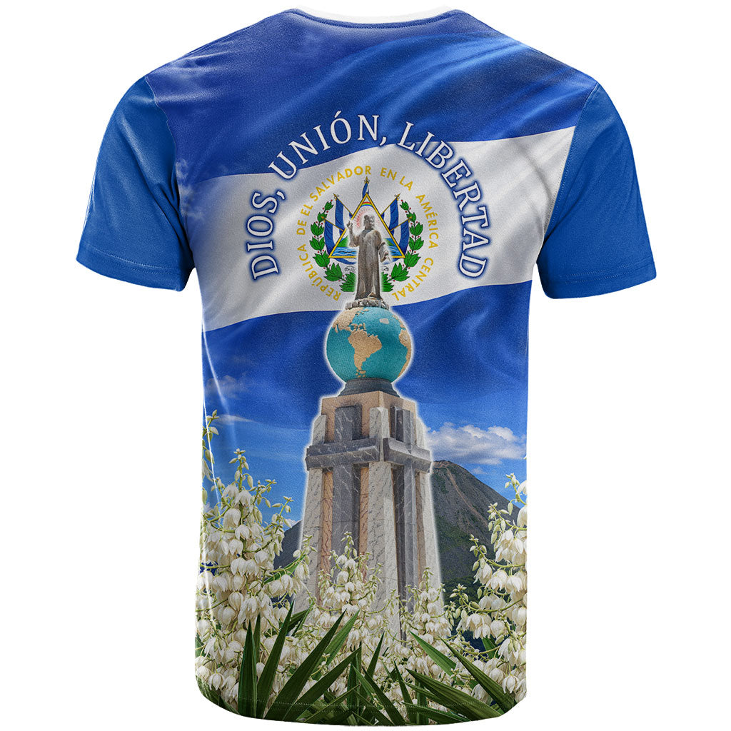 El Salvador Torogoz Bird T Shirt Divine Savior Monument Volcano Flor De Izote Art