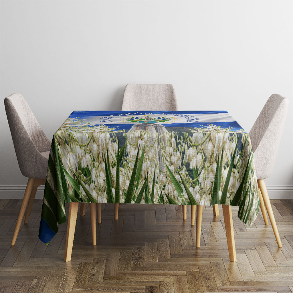 El Salvador Torogoz Bird Tablecloth Divine Savior Monument Volcano Flor De Izote Art