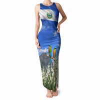 El Salvador Torogoz Bird Tank Maxi Dress Divine Savior Monument Volcano Flor De Izote Art